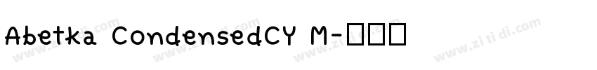 Abetka CondensedCY M字体转换